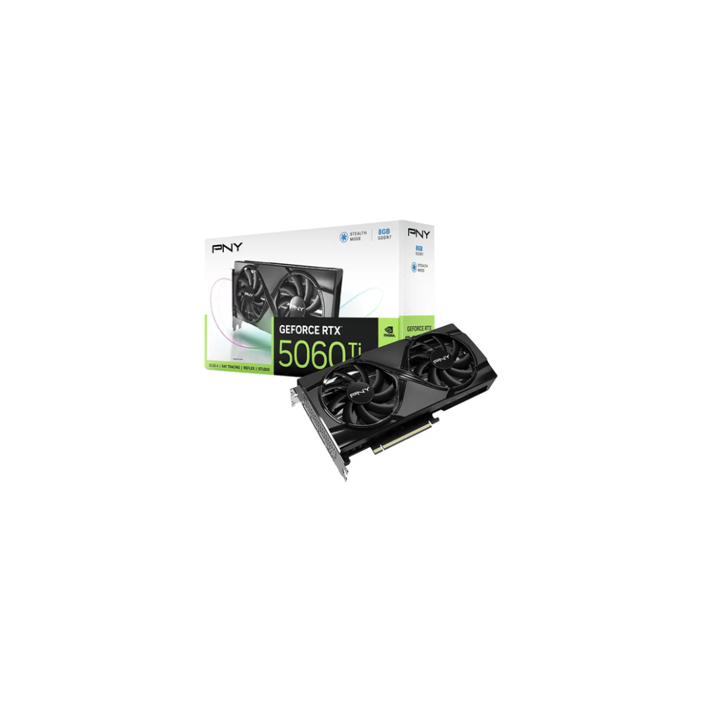 كارت شاشة PNY GeForce RTX 5060 Ti 8GB GDDR7 Dual Fan OC Edition - 1