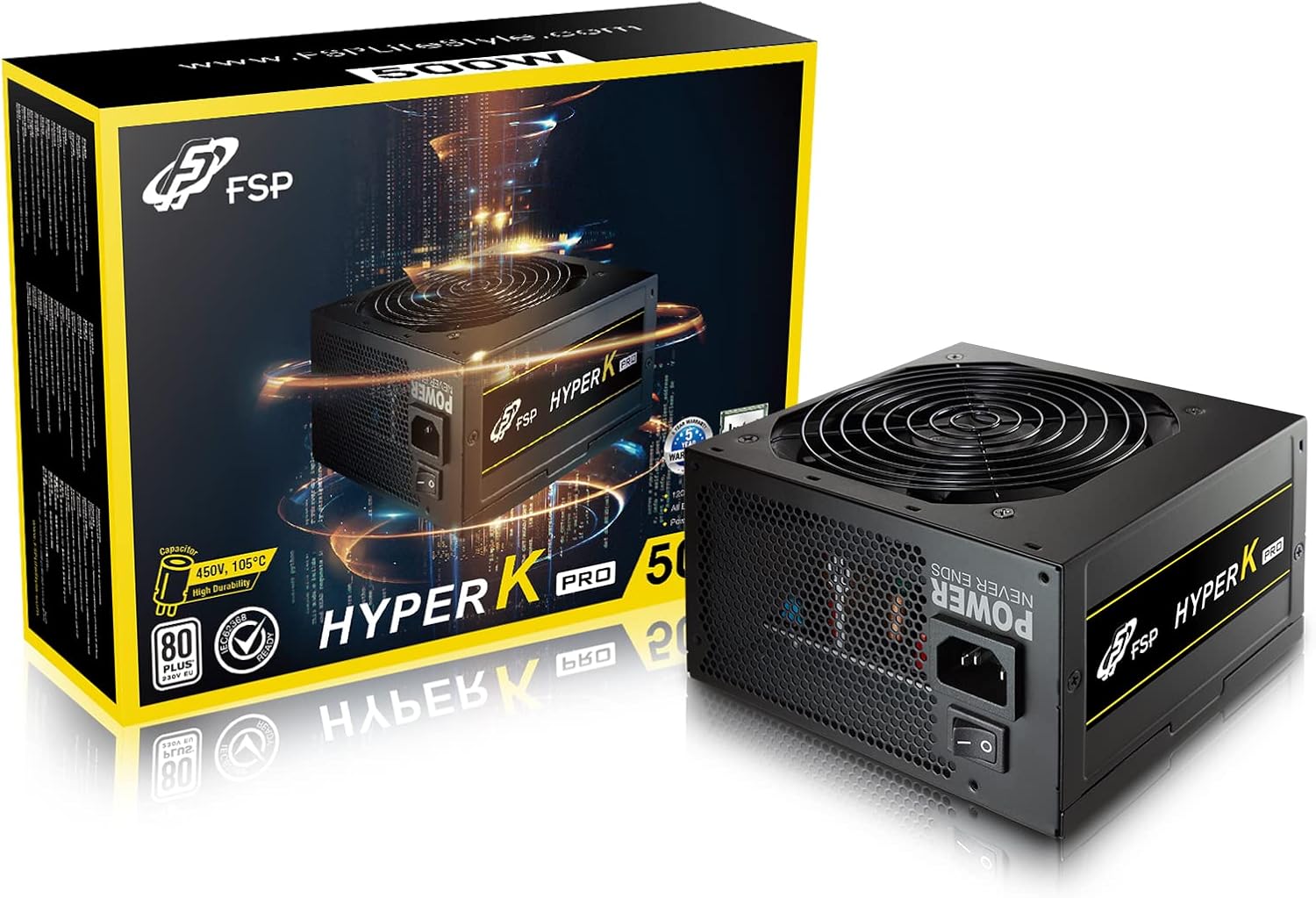 FSP HYPER K 500W 80 PLUS Power Supply - 1