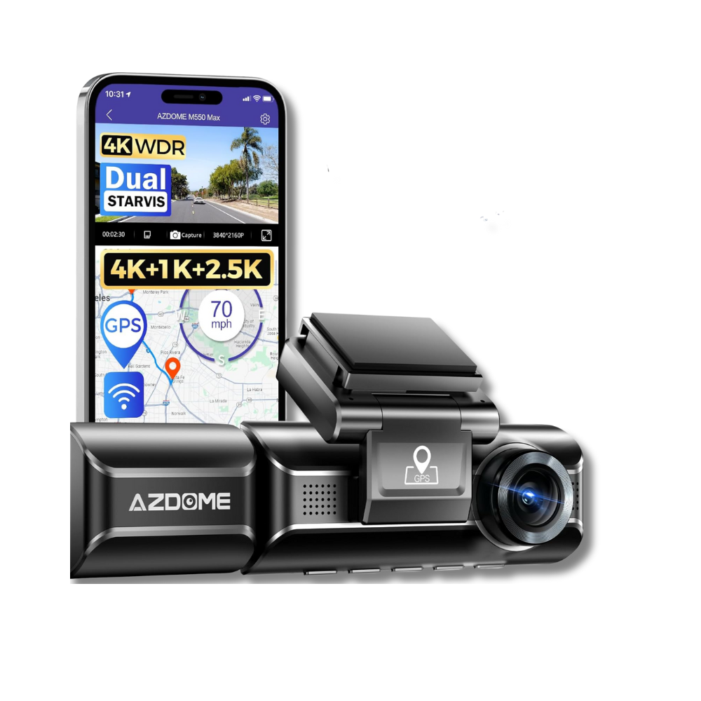 AZDOME M550 3-Channel 4K Dash Cam - 1