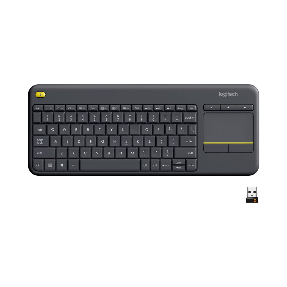 كيبورد Logitech K400 Plus TKL غشائي لاسلكي تاتش أسود - 1