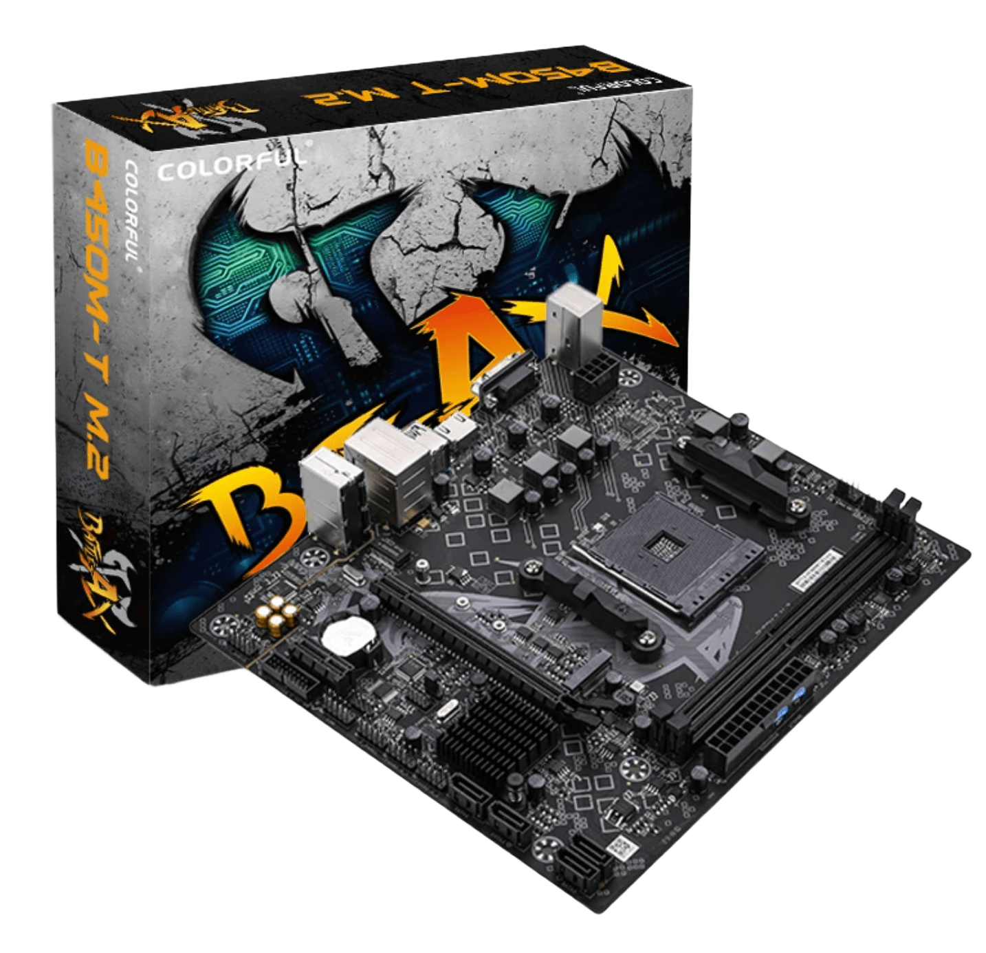 Colorful BATTLE-AX B450M-K M.2 V14 B450 AM4 Micro-ATX Motherboard - 1