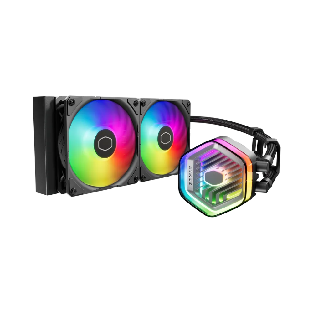 مبرد CoolerMaster MasterLiquid 240mm AIO سائل 3.96W ARGB أسود - 1