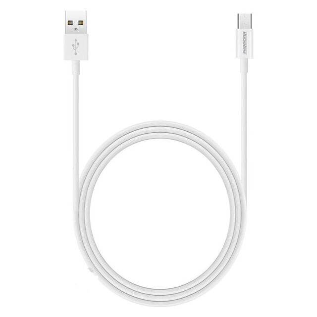 كيبل RockRose Zeta USB-A إلى Micro USB 100cm أبيض - 1