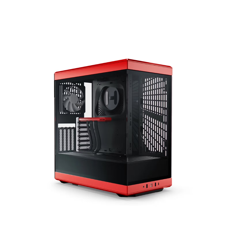 كيس HYTE Y40 Mid-Tower ATX أحمر - 1