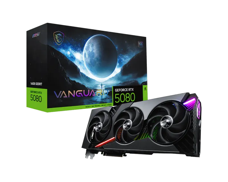 كارت شاشة MSI Vanguard GeForce RTX 5080 16GB GDDR7 - 1