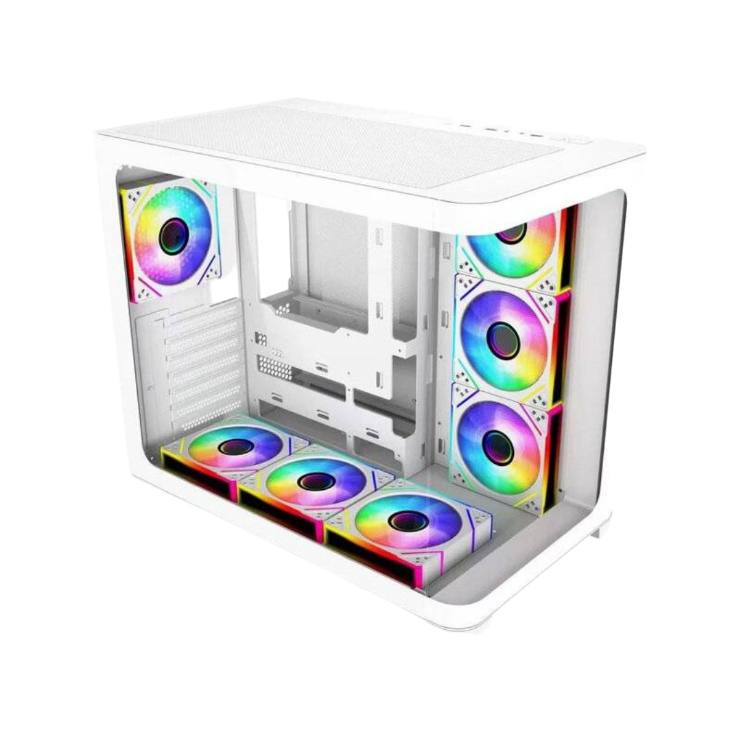 SAMA Neview 2851A Mid-Tower ATX Case White Tempered Glass - 1