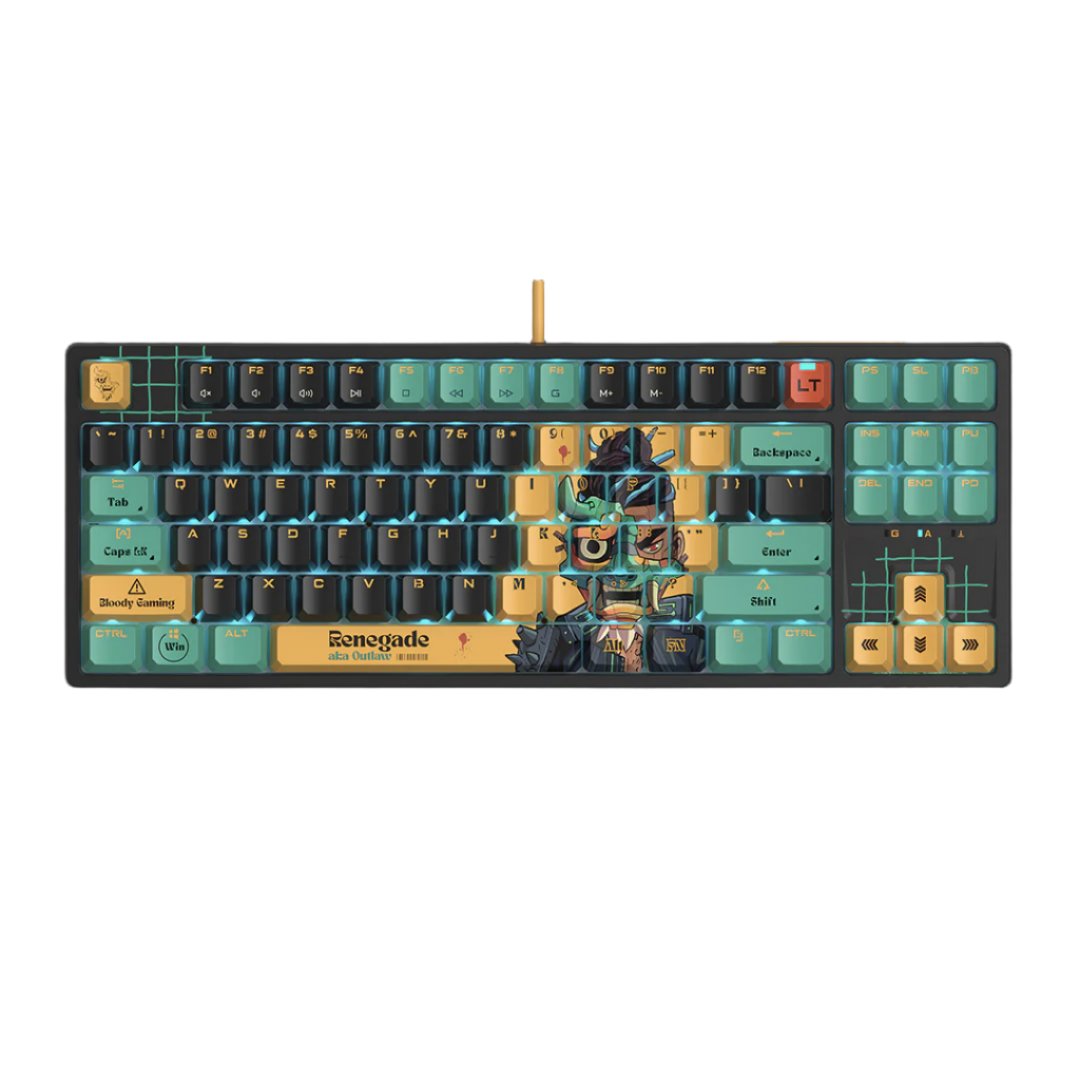 Bloody x Savage Impact AT87 Alpha Optical Switch Performance Keyboard - Adjustable Actuation Point, Gaming PBT Keycaps, Stealth Quiet Typing, TKL - Proxy Boom - 1