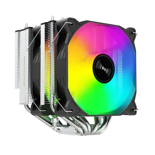 Huntkey Storm T620 Dual-Tower Air Cooler 420mm 230W ARGB Black - 1