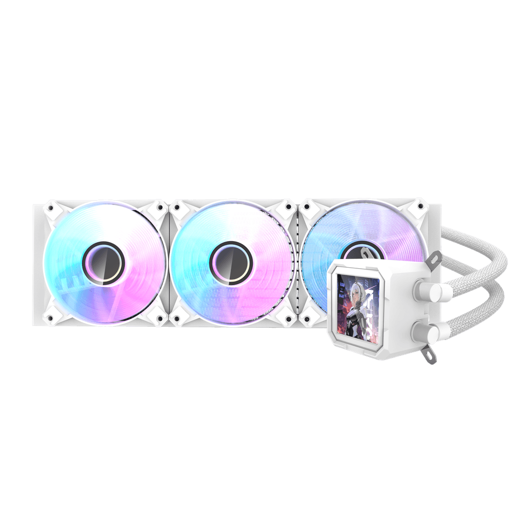مبرد DarkFlash DV360s 120mm AIO Liquid LCD أبيض - 1