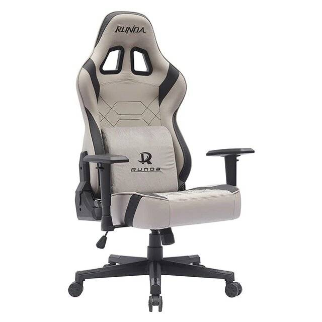 قيمنق تشير Runda 1009 Series PVC Leather 180° Recline Black/Silver - 1