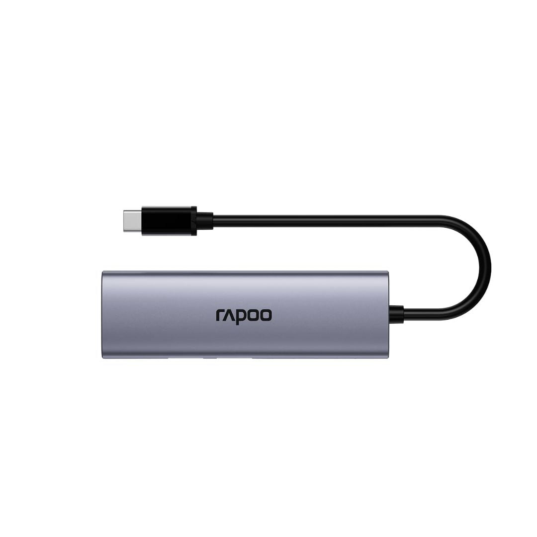 Rapoo XD51 5-Port USB 3.0 Hub with HDMI and 100W PD Silver - 1