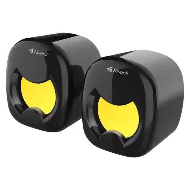 سبيكر Kisonli A202 2.0 6W 3.5mm أسود وأصفر - 1