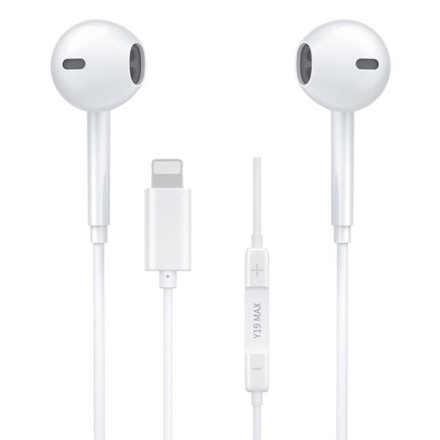 Wekome Y19 Max In-Ear Wired Earphones with Microphone White - 1