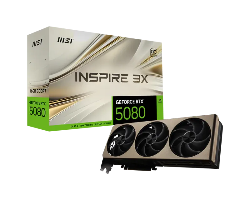 MSI Inspire GeForce RTX 5080 16GB GDDR7 OC Edition - 1