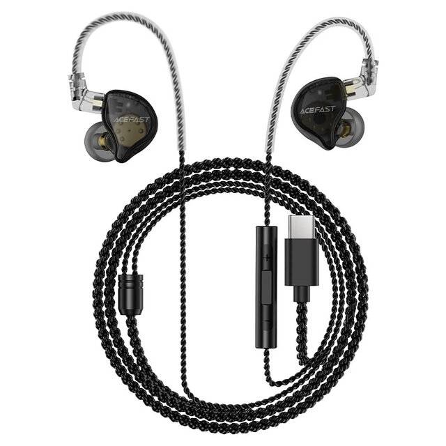 سماعات AceFast ACESOUND L11 USB-C سلكية 10mm Driver مع ميكروفون أسود - 1