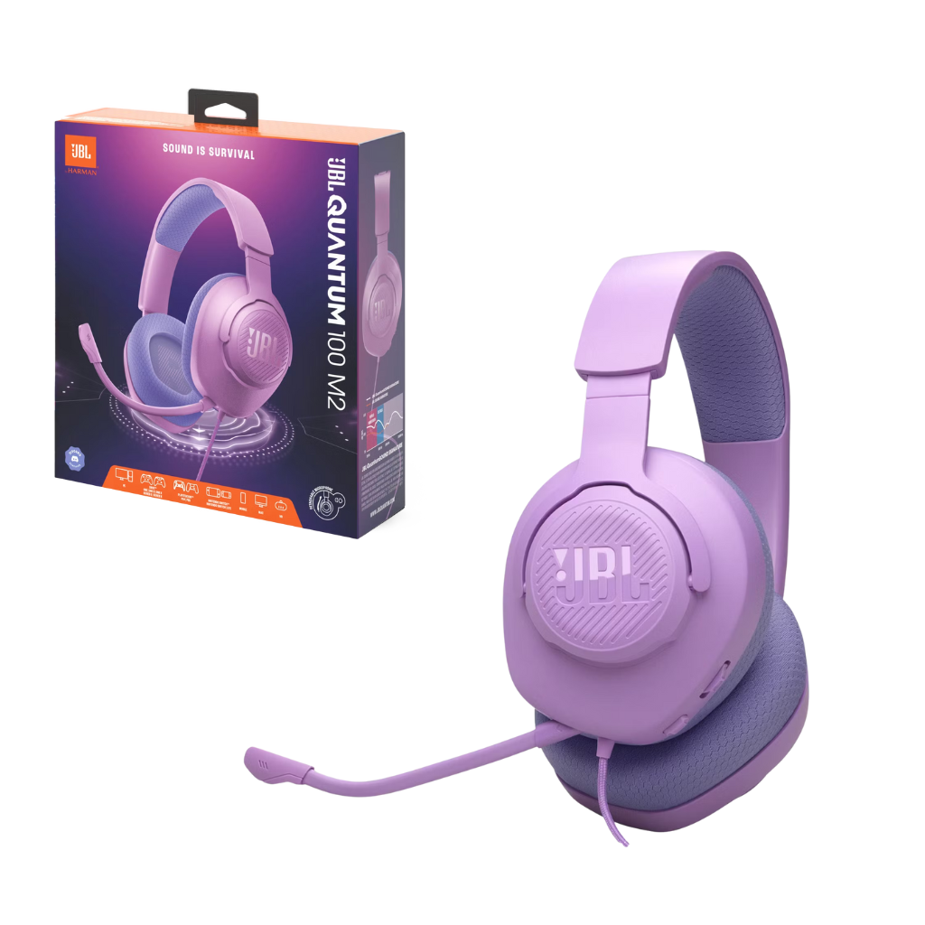 سماعات JBL Quantum 100M2 سلكي مع مايكروفون بنفسجي - 1