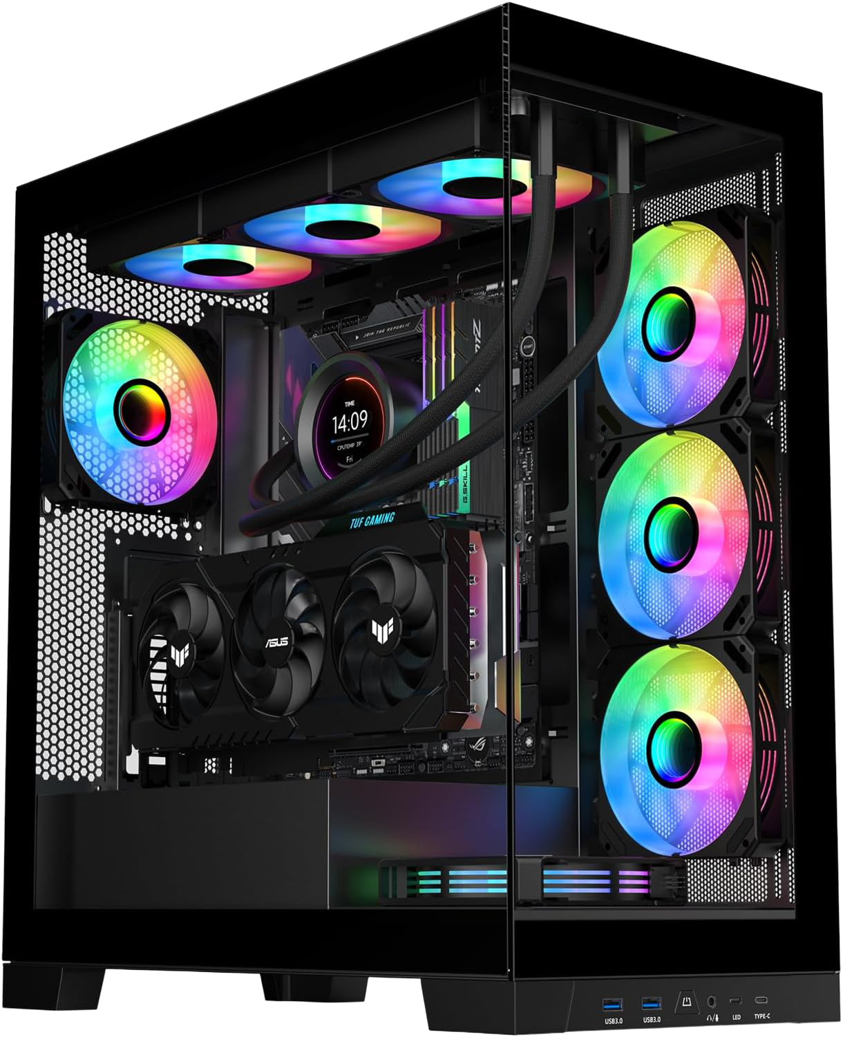 SAMA NEVIEW 4503 Mid-Tower ATX Case Dual Tempered Glass - 1