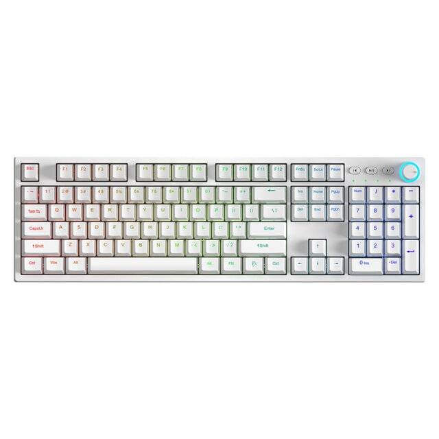 كيبورد Stinger SK-6000 Full-Size Mechanical Dual-Mode RGB أبيض - 1