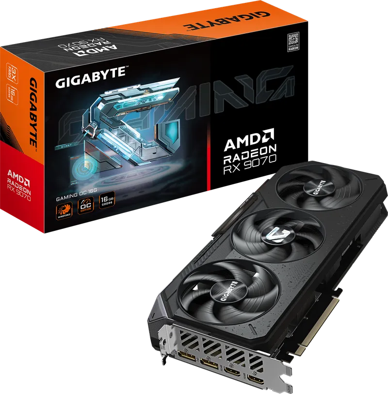 Gigabyte Radeon RX 9070 Gaming OC 16GB GDDR6 Black - 1