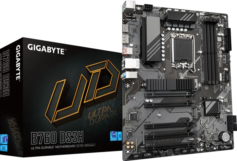 Gigabyte DS3H B760 Micro-ATX DDR5 LGA1700 Motherboard - 1