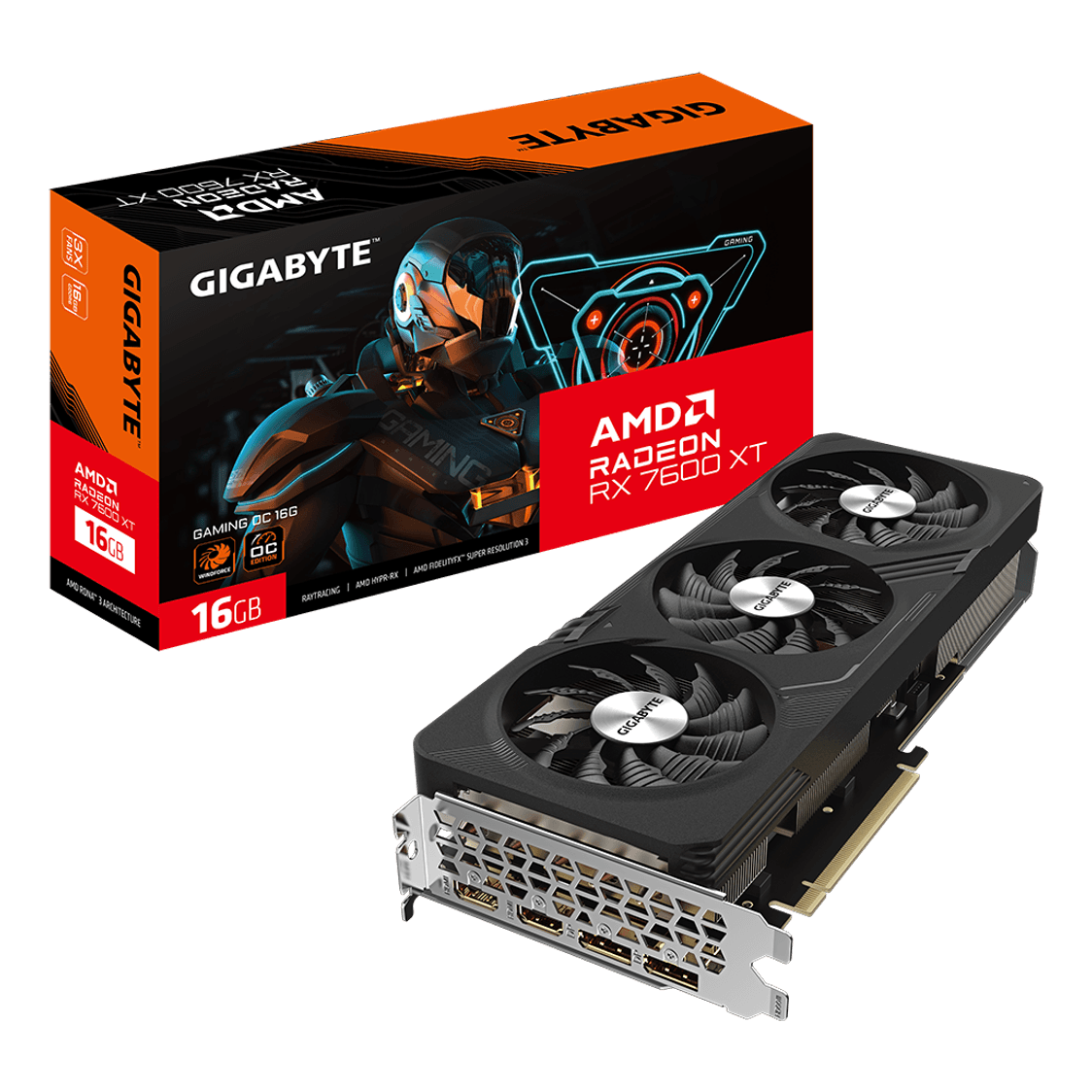 كارت شاشة Gigabyte Radeon RX 7600 XT 16GB GDDR6 Gaming OC - 1