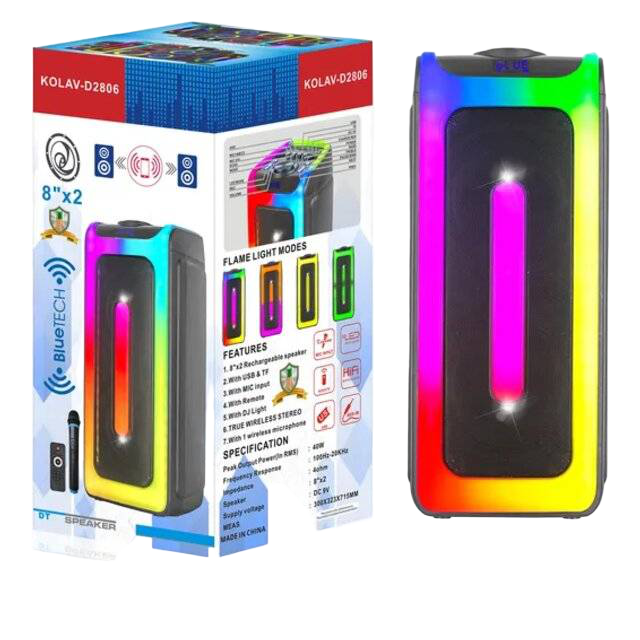 Ailiang Kolav D2806 Speaker (2 x 8") Mic & Remote RGB - 1