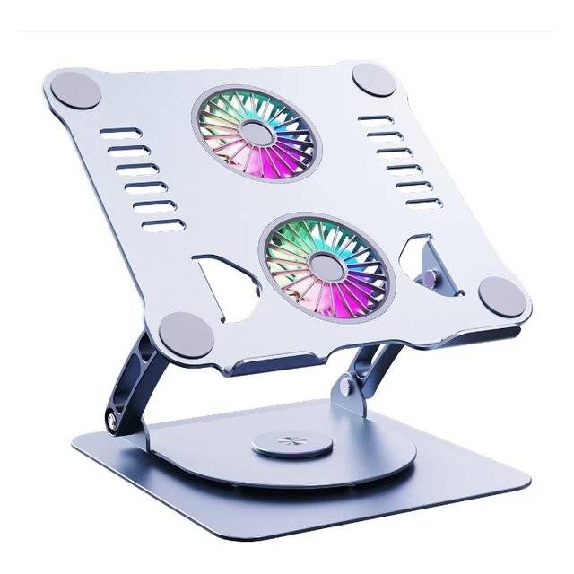 Unbranded Laptop Stand T619 V4.1 360° Fan Cooling Dark Grey - 1