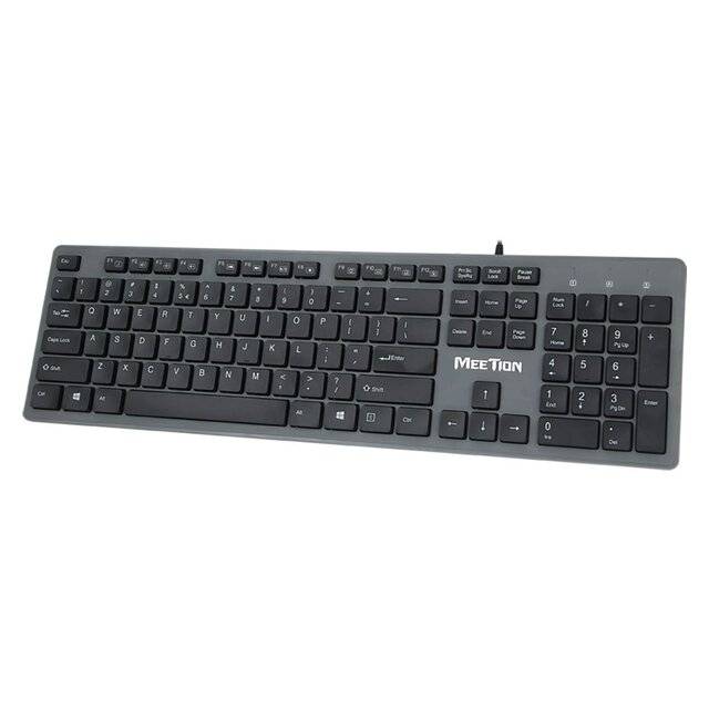 Meetion Full-Size Membrane Keyboard Wireless Black - 1