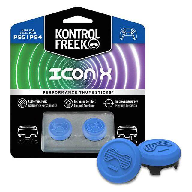 KontrolFreek IconX Performance Thumbsticks for PS4/PS5 Blue - 1