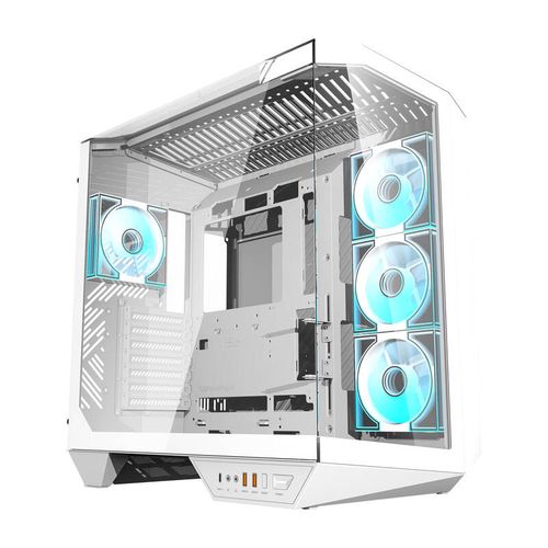 كيس DarkFlash DY470 Mid-Tower ATX أبيض زجاج مقوى - 1