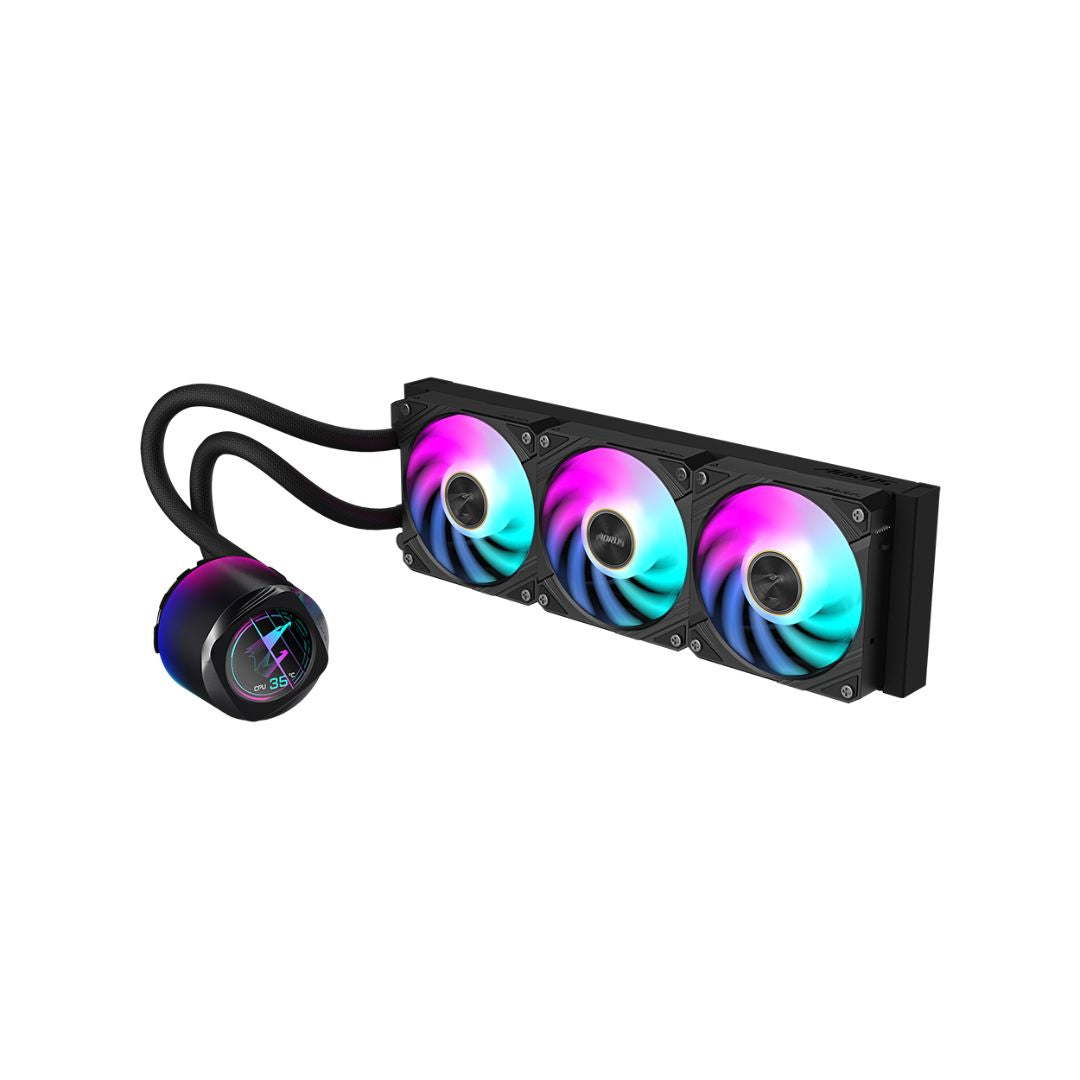 مبرد Gigabyte AORUS Waterforce X II 360mm AIO LCD سائل أسود - 1