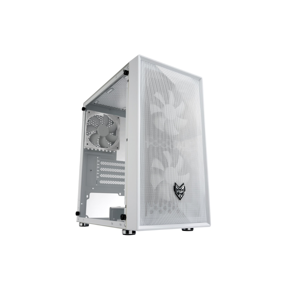 كيس FSP Basic Micro-ATX أبيض مع 3x 120mm Fan - 1