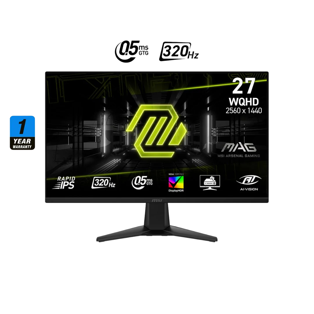 MSI MAG 275QF X32 27" 1440p 320Hz Rapid IPS Gaming Monitor - 1