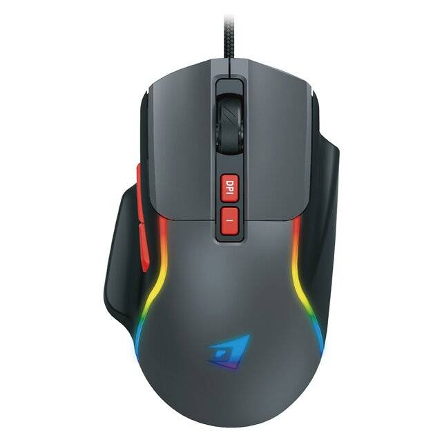 ماوس Jertech JR850 4800 DPI سلكي RGB أسود - 1