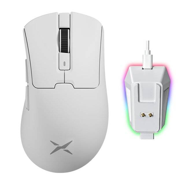 ماوس Delux M900 26000 DPI لاسلكي RGB أبيض - 1