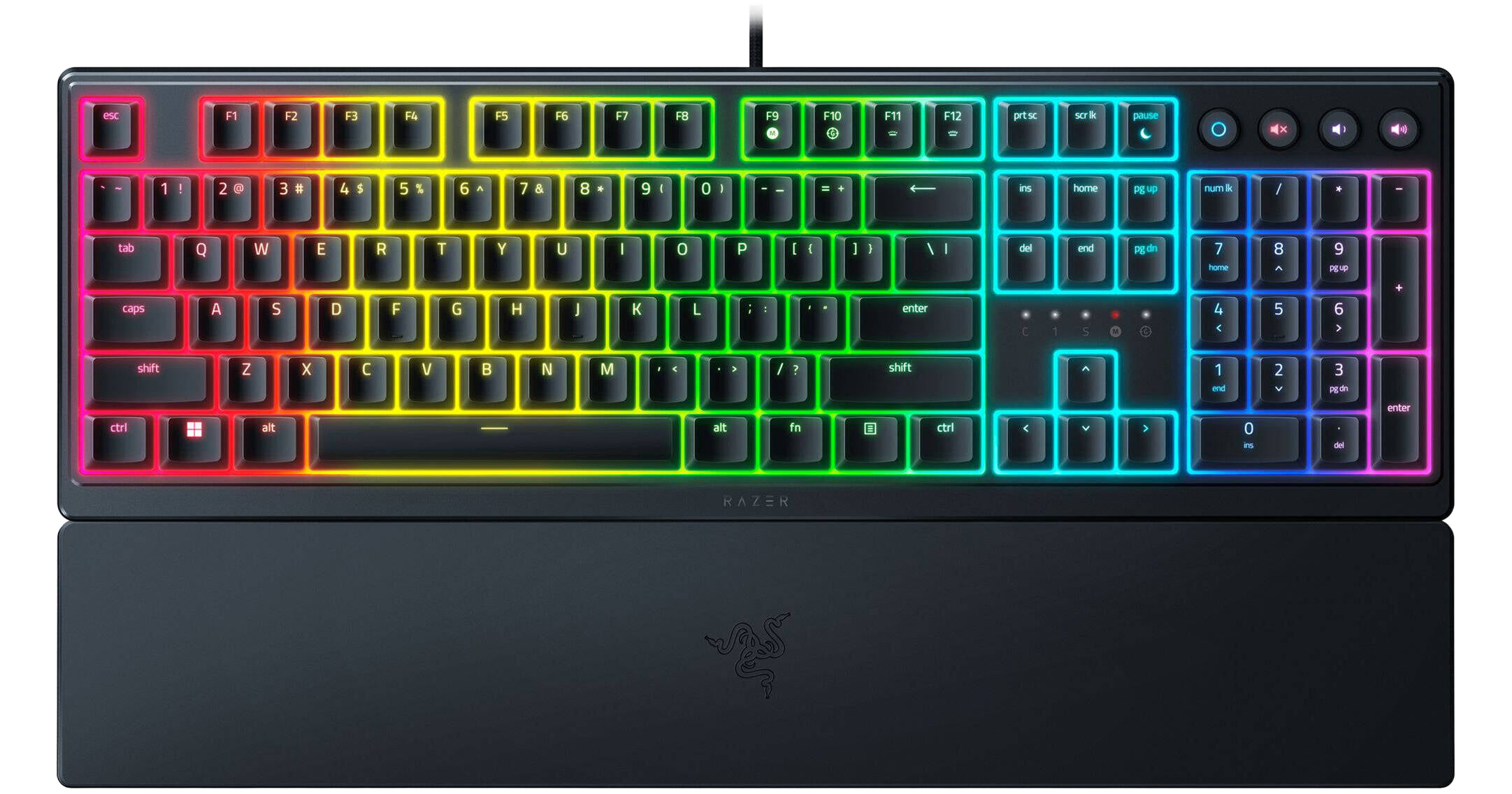 Razer Ornata V3 Wired Full-Size Mecha-Membrane Gaming Keyboard RGB - 1
