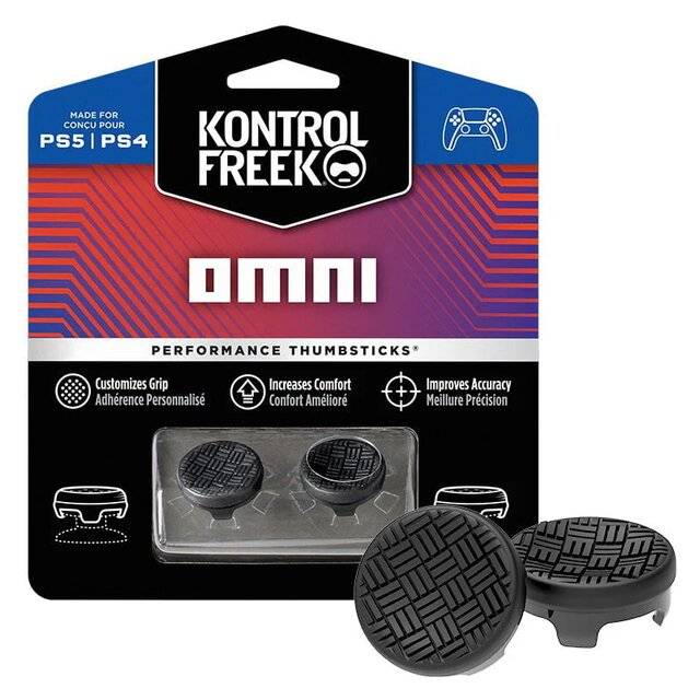 KontrolFreek Omni Performance Thumbsticks Wired Black for PS4/PS5 - 1