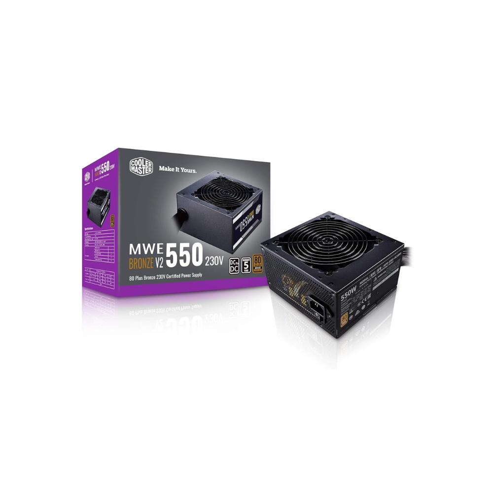 Cooler Master MWE 550W 80+ Bronze Fully Modular PSU Black - 1