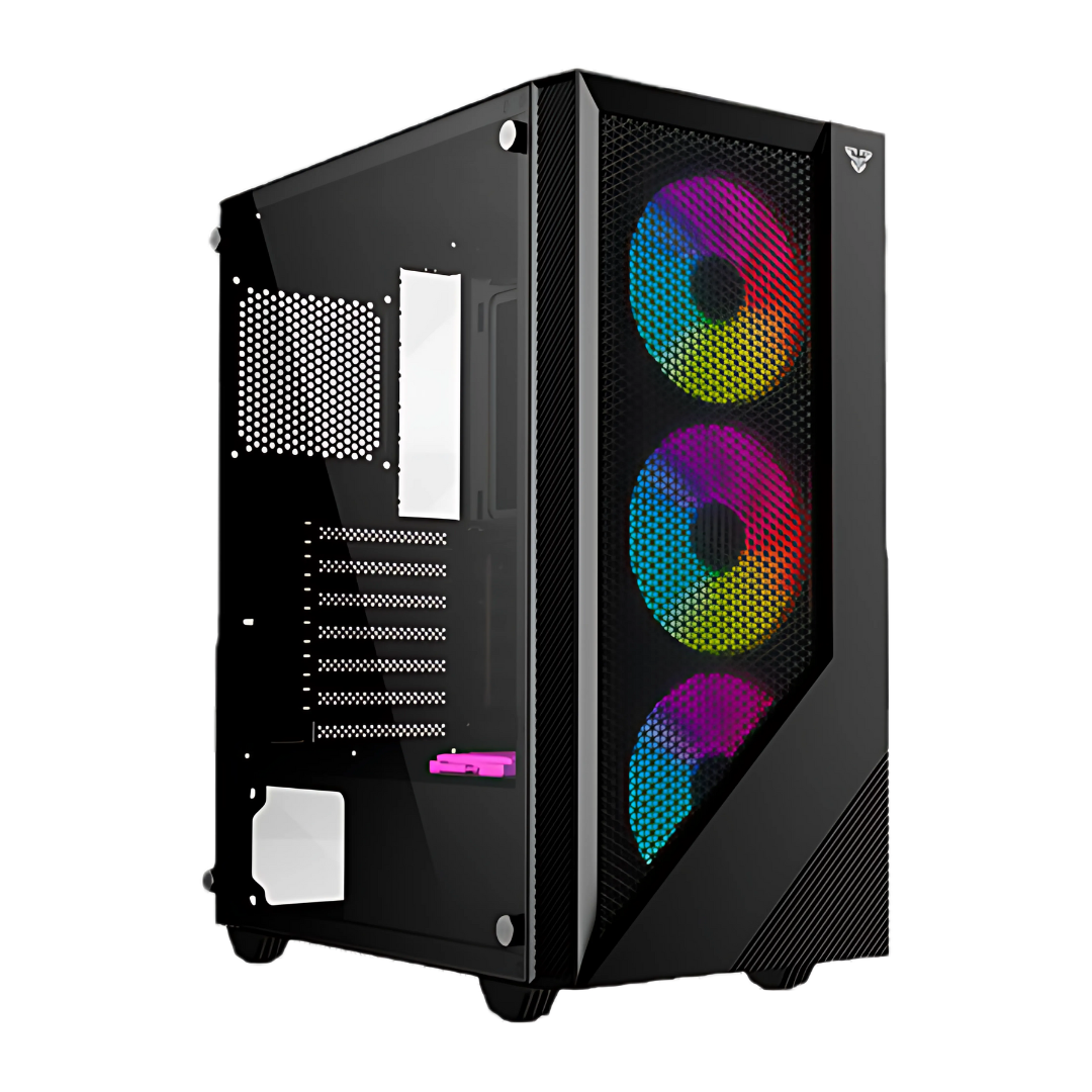 Fantech AERO CG77 Mid-Tower Case Black Tempered Glass - 1