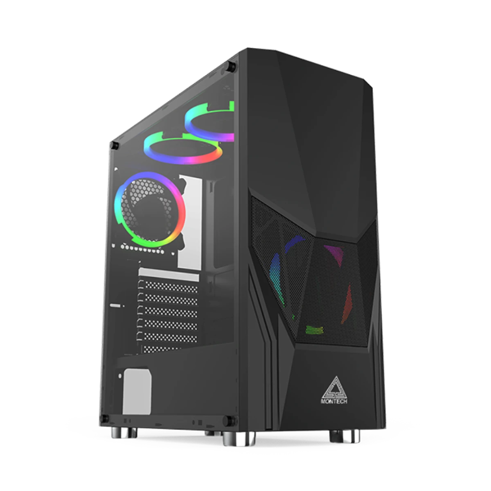 كيس Montech Fighter 500 Mid-Tower ATX Micro-ATX Mini-ITX أسود - 1