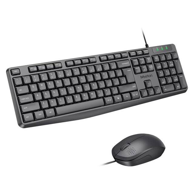 Meetion C235 Wired Keyboard + Mouse Combo Black - 1