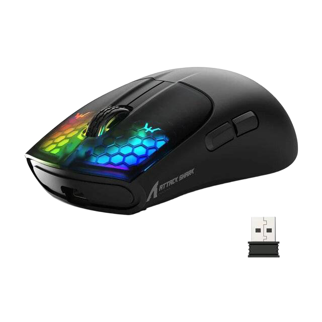 Attack Shark X5 Mouse Wireless 4000 DPI Ultralight Black - 1