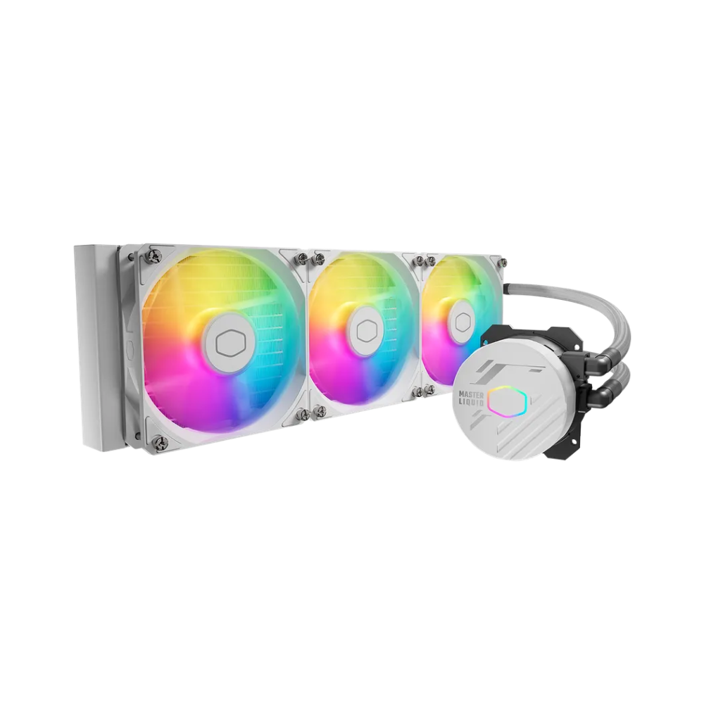 مبرد Cooler Master MasterLiquid L Core 360mm AIO سائل ARGB أبيض - 1