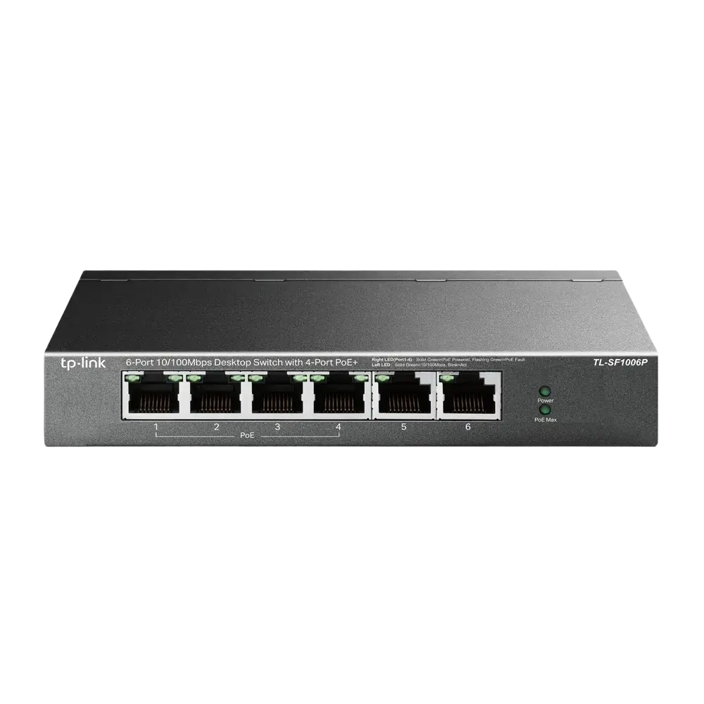 سويتش TP-Link TL-SF1006P 6-Port 1GbE Unmanaged PoE+ - 1