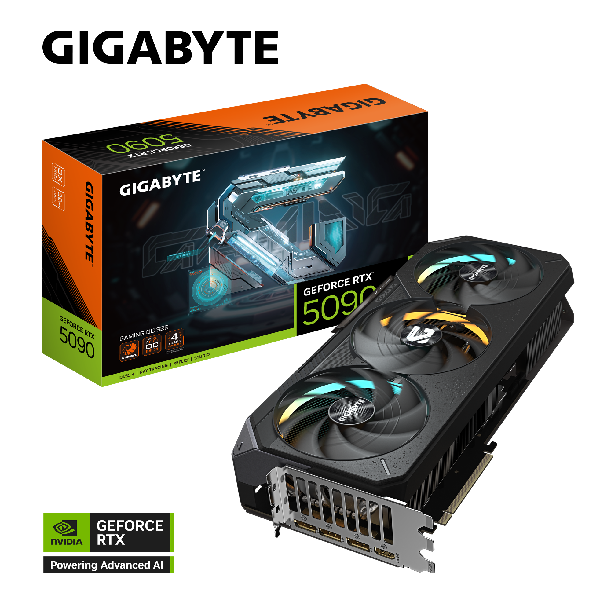Gigabyte GeForce RTX 5090 32GB GDDR7 Gaming OC Windforce RGB - 1